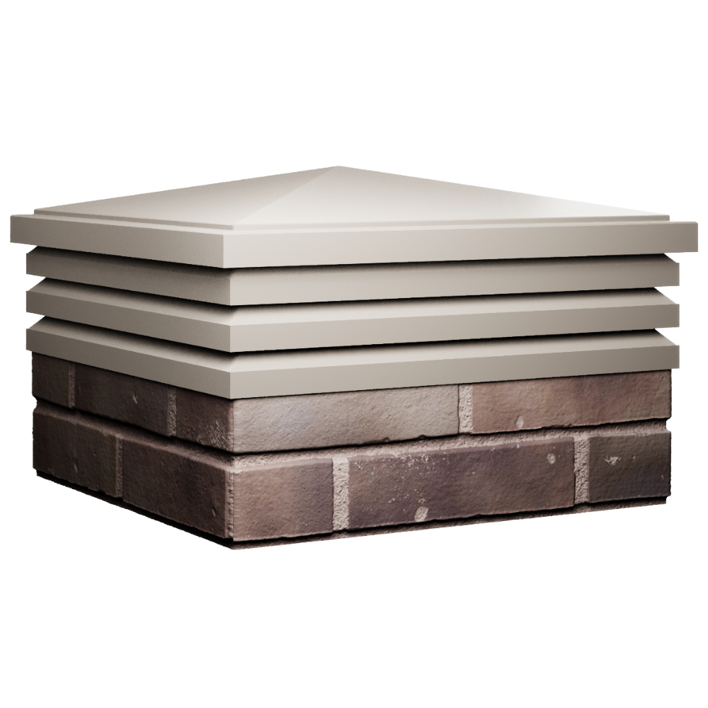 Колпак Zking Бона ХайТек Бежевый на столб 2х2 кирпича (513х513мм) в Шахтах фото