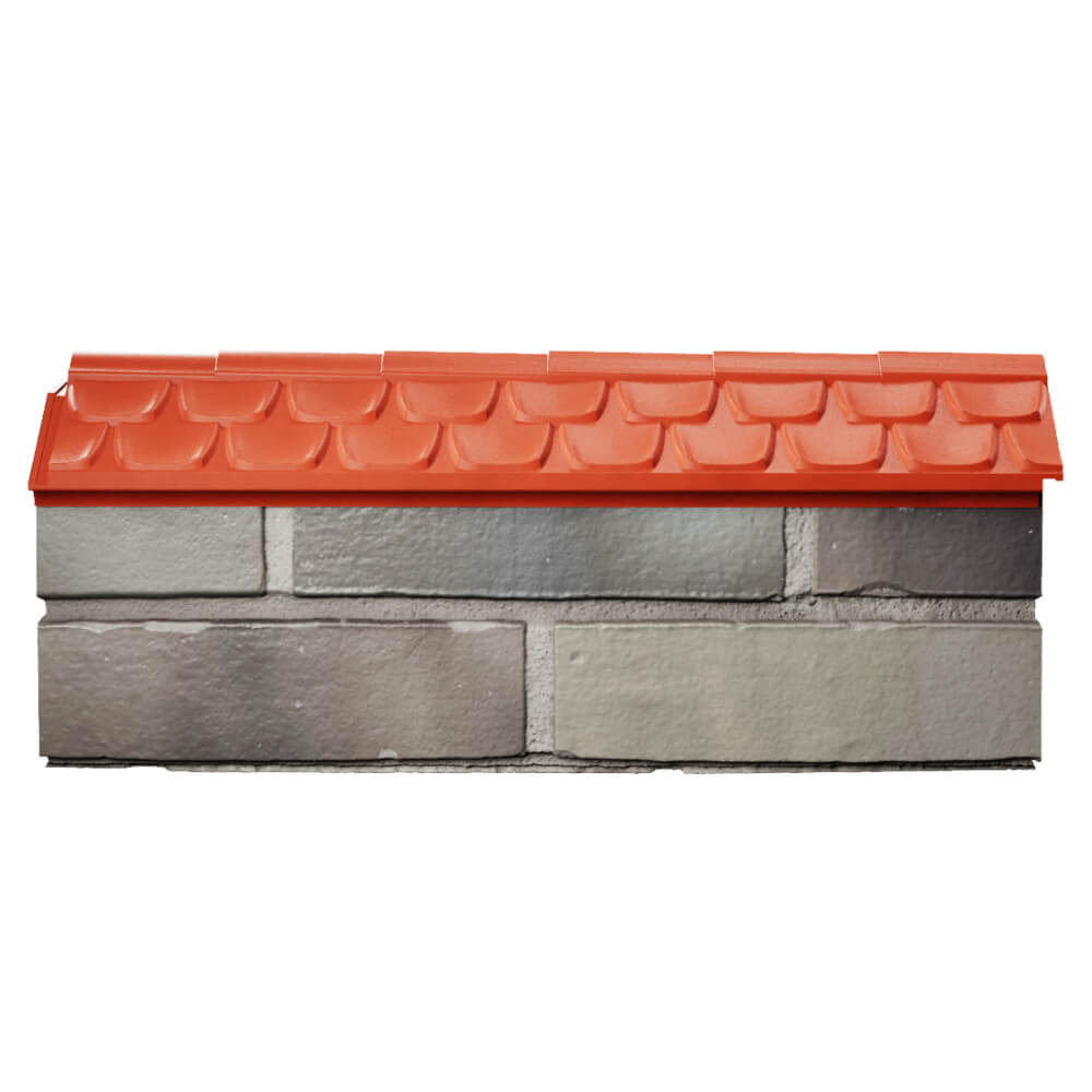 Парапет Zking Эльбрус Красный с посадкой на 0.5 кирпича (130мм) в Шахтах фото
