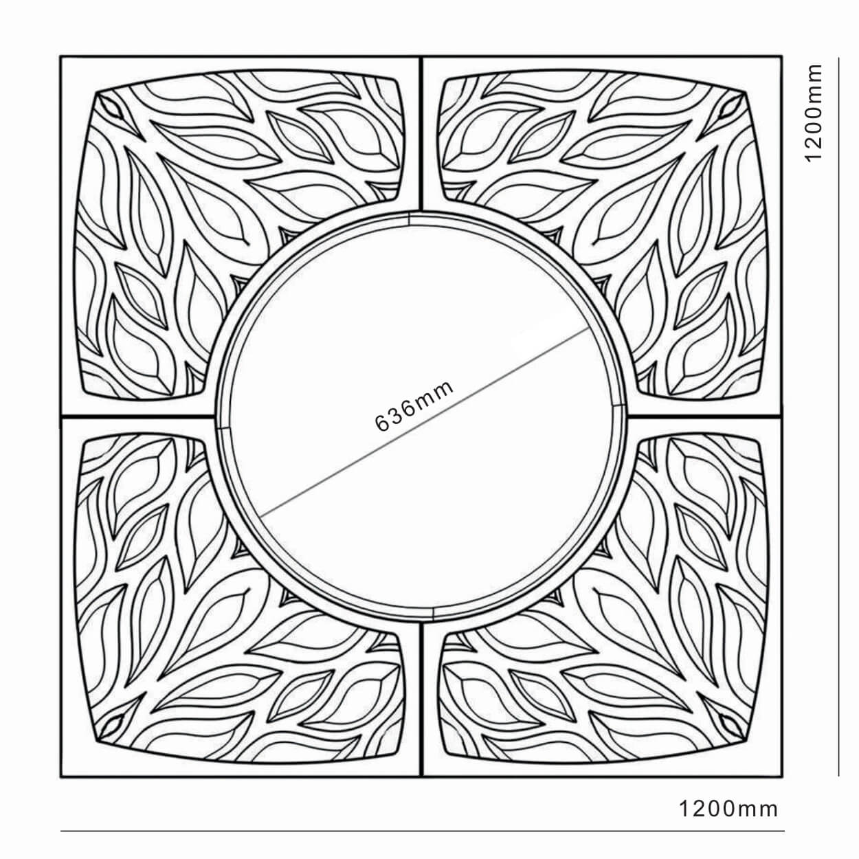 Приствольная решетка для дерева ZKING CRUST 1.2х1.2м Черная в Шахтах фото