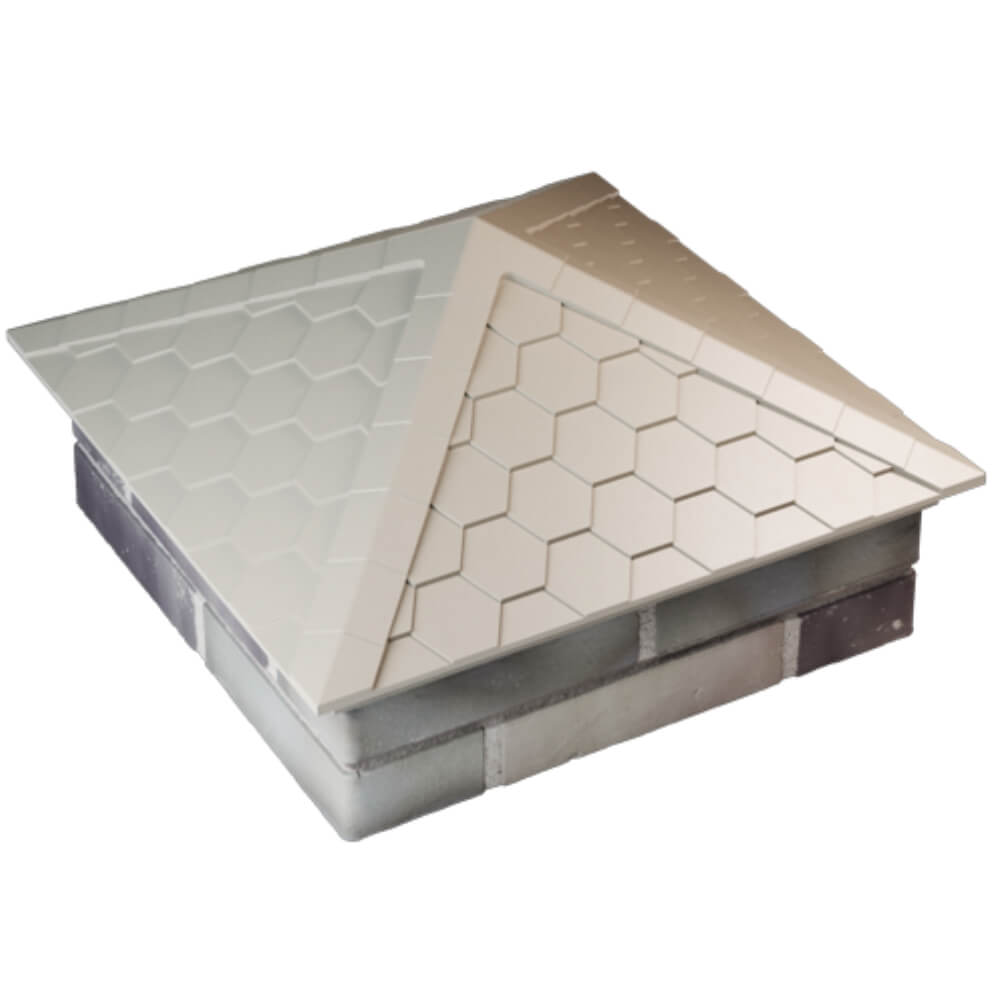 Колпак Zking Эверест Бежевый на столб 2х2 кирпича (535х535мм) Шахты фото