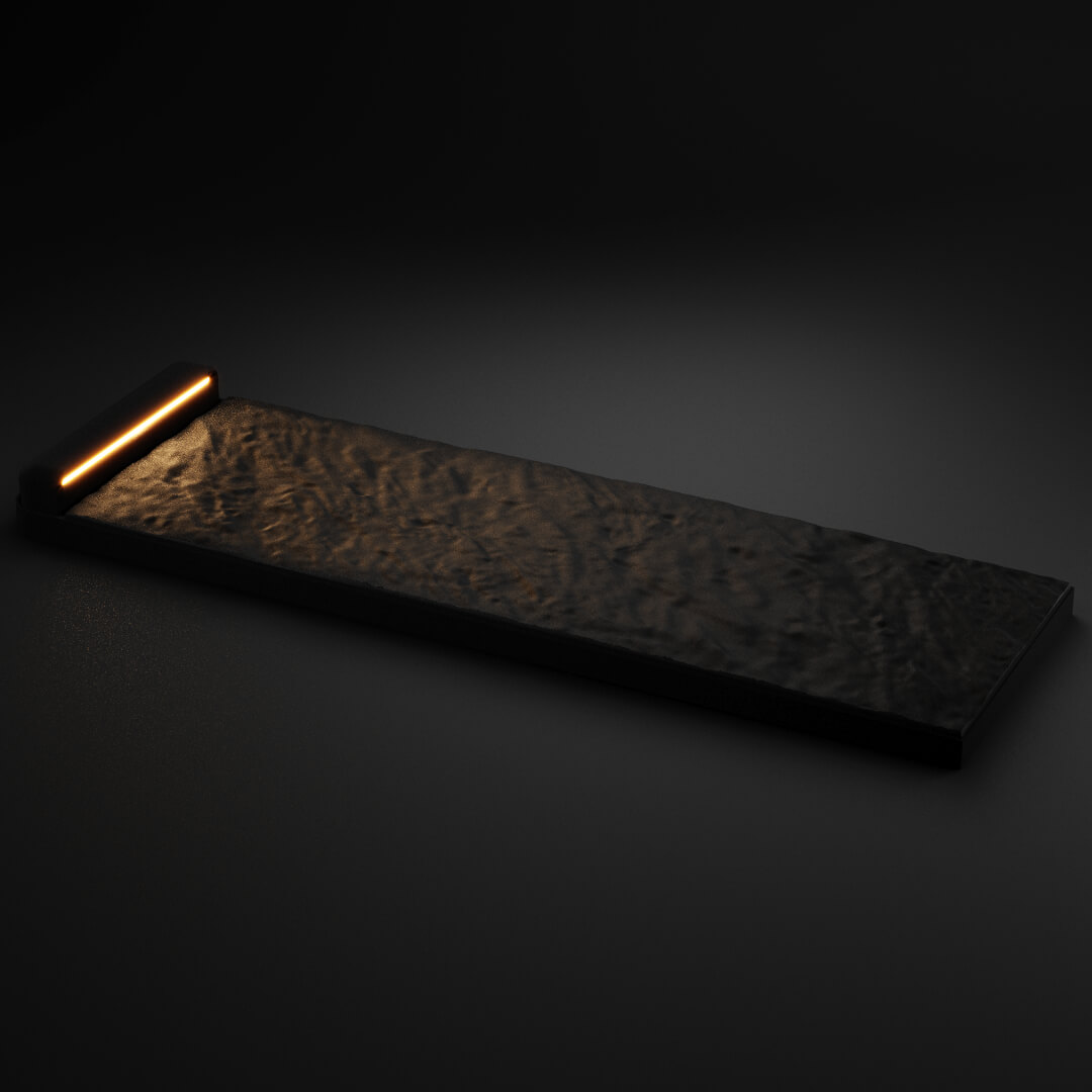 LED Светильник для шаговой плиты STONE Черный Сланец 330х75х98мм в Шахтах фото