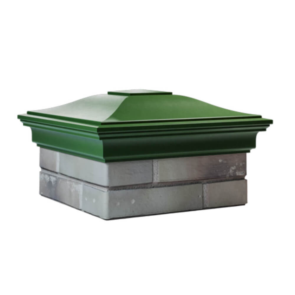 Колпак Zking Монблан Зеленый на столб 1.5х1.5 еврокирпича 0.7НФ (355х355мм) в Шахтах фото