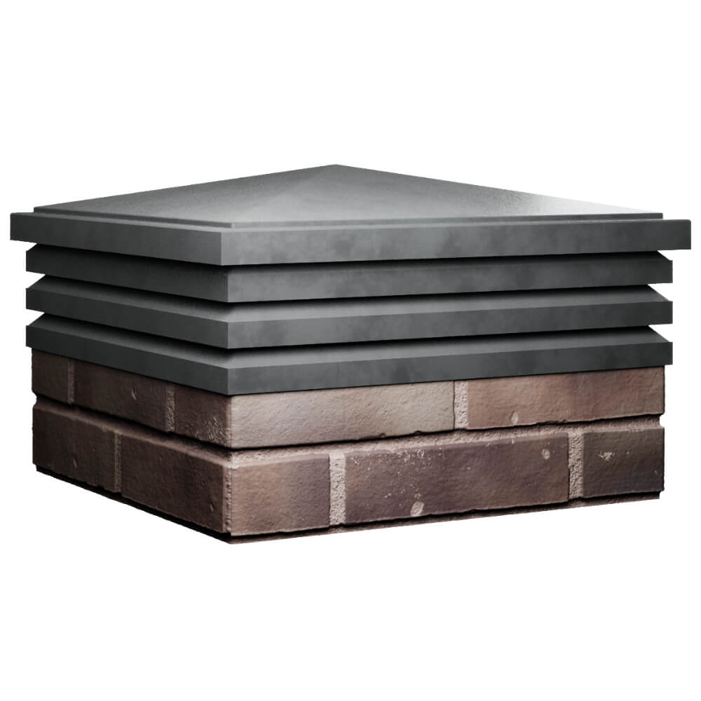 Колпак Zking Бона ХайТек Серый на столб 2х2 кирпича (513х513мм) в Шахтах фото