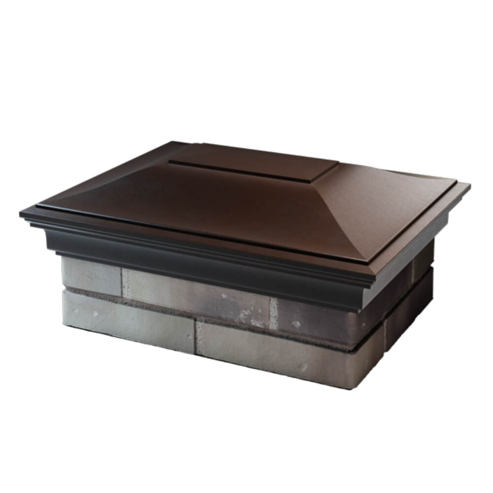 Колпак Zking Монблан Коричневый на столб 2х1.5 кирпича (515х385мм) в Шахтах фото