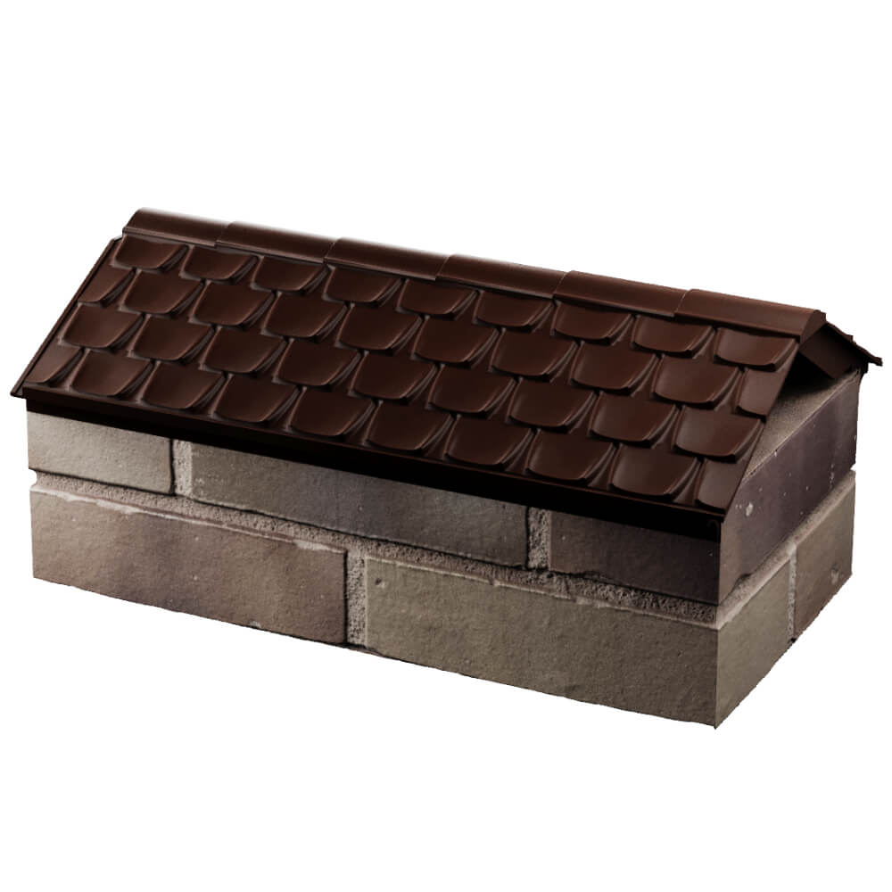 Парапет Zking Эльбрус Коричневый с посадкой на 1 кирпич (255мм) в Шахтах фото