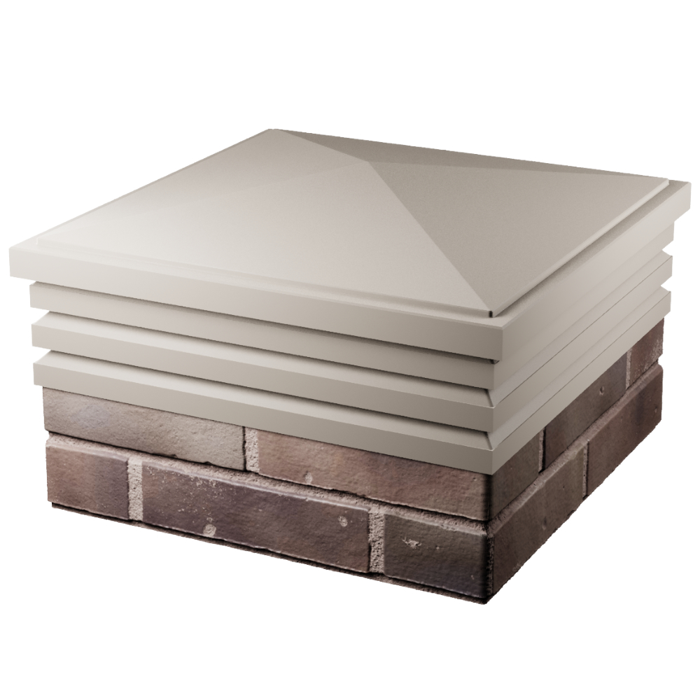 Колпак Zking Бона ХайТек Бежевый на столб 2х2 кирпича (513х513мм) в Шахтах фото