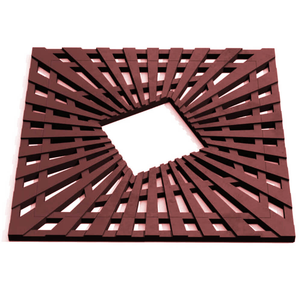 Приствольная решетка для дерева ZKING ATMOSPHERE 1.2х1.2м Коричневая Шахты фото