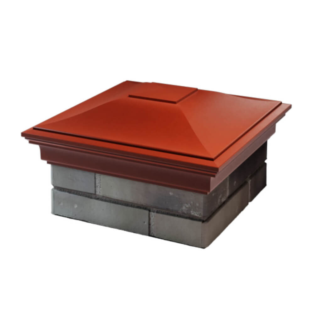 Колпак Zking Монблан Красный на столб 1.5х1.5 еврокирпича 0.7НФ (355х355мм) в Шахтах фото