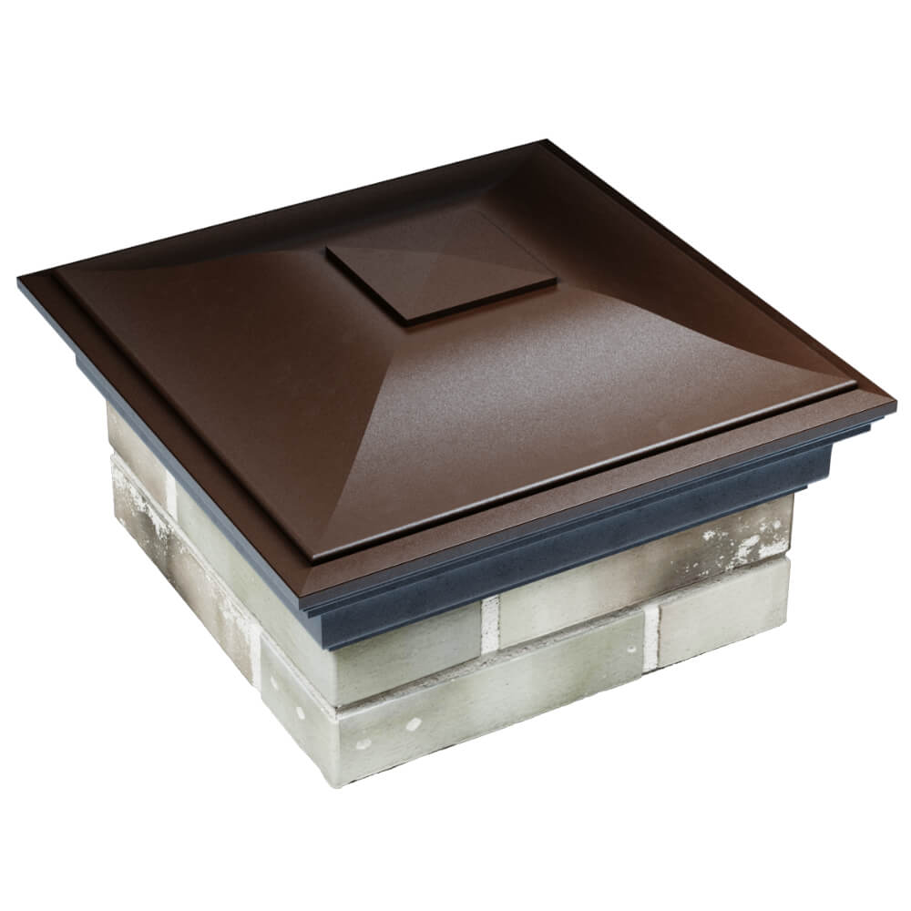 Колпак Zking Монблан Коричневый на столб 1.5х1.5 кирпича (385х385мм) в Шахтах фото