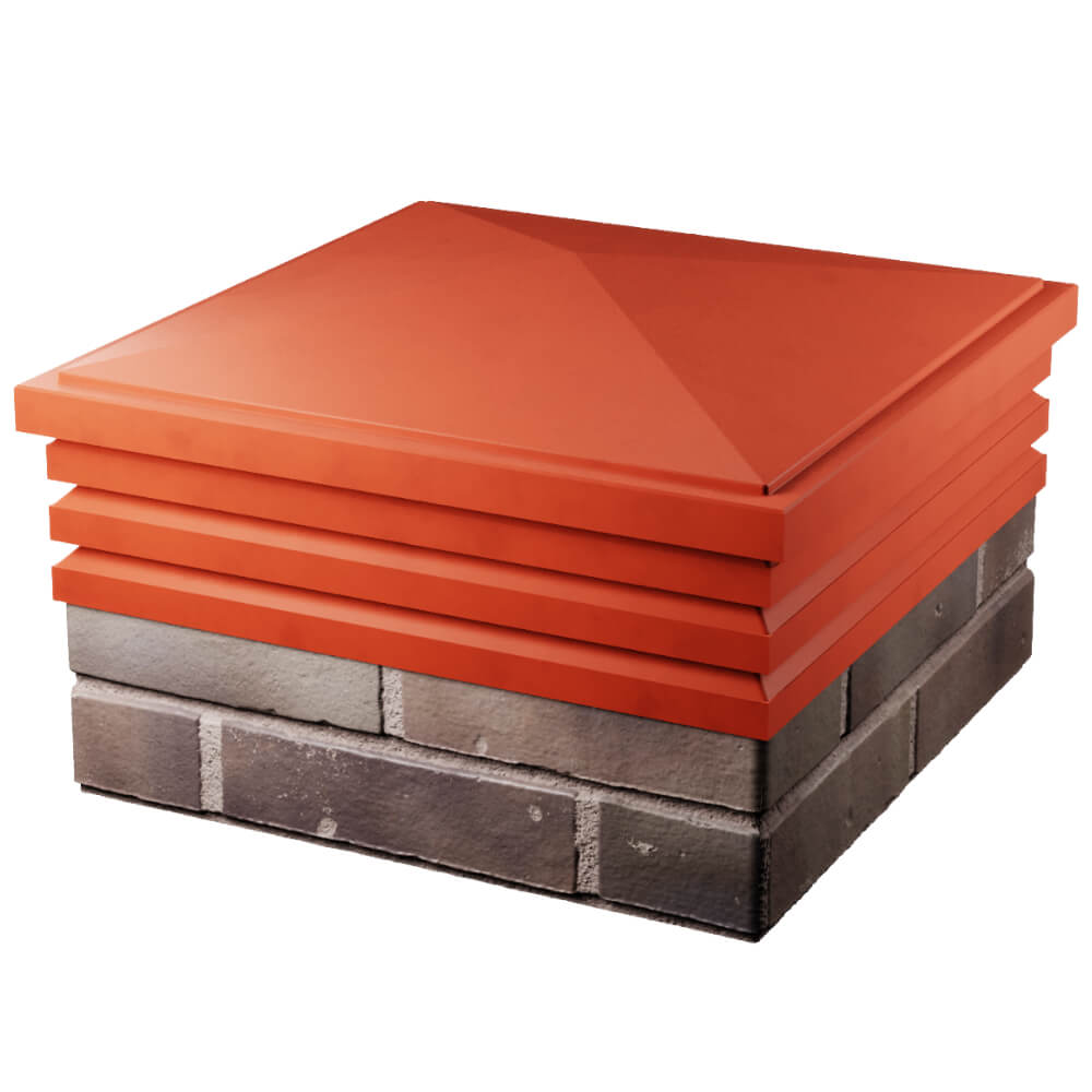 Колпак Zking Бона ХайТек Красный на столб 2х2 кирпича (513х513мм) в Шахтах фото