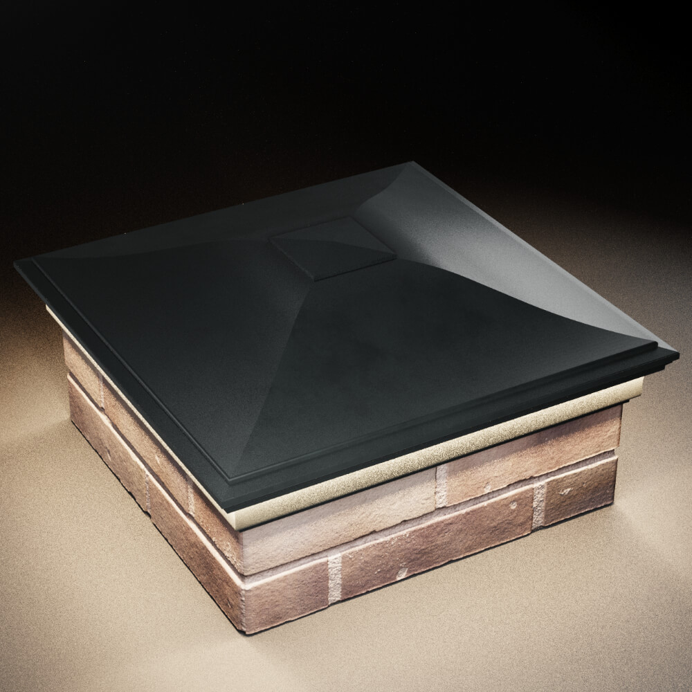 Колпак Zking Монблан Черный на столб 2х2 кирпича (515х515мм) c подсветкой в Шахтах фото