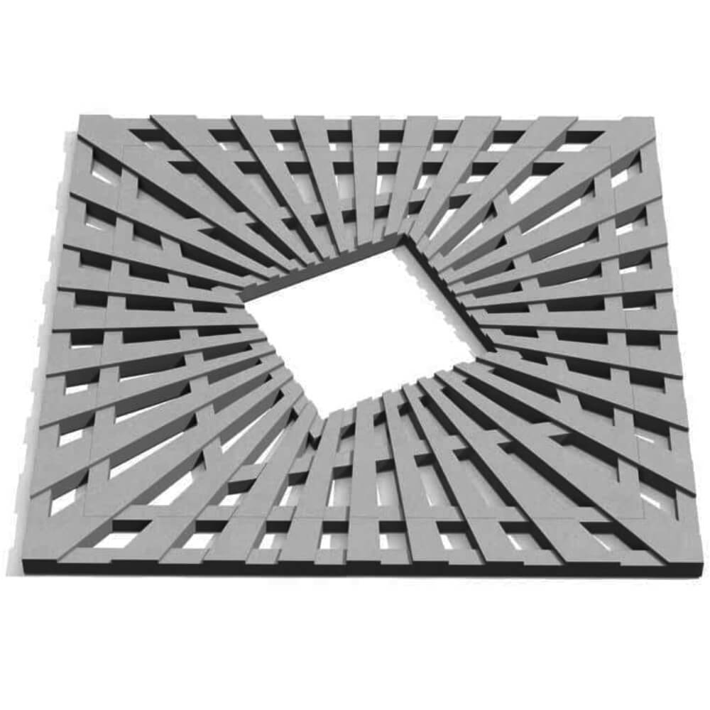 Приствольная решетка для дерева ZKING ATMOSPHERE 1.2х1.2м Серая Шахты фото