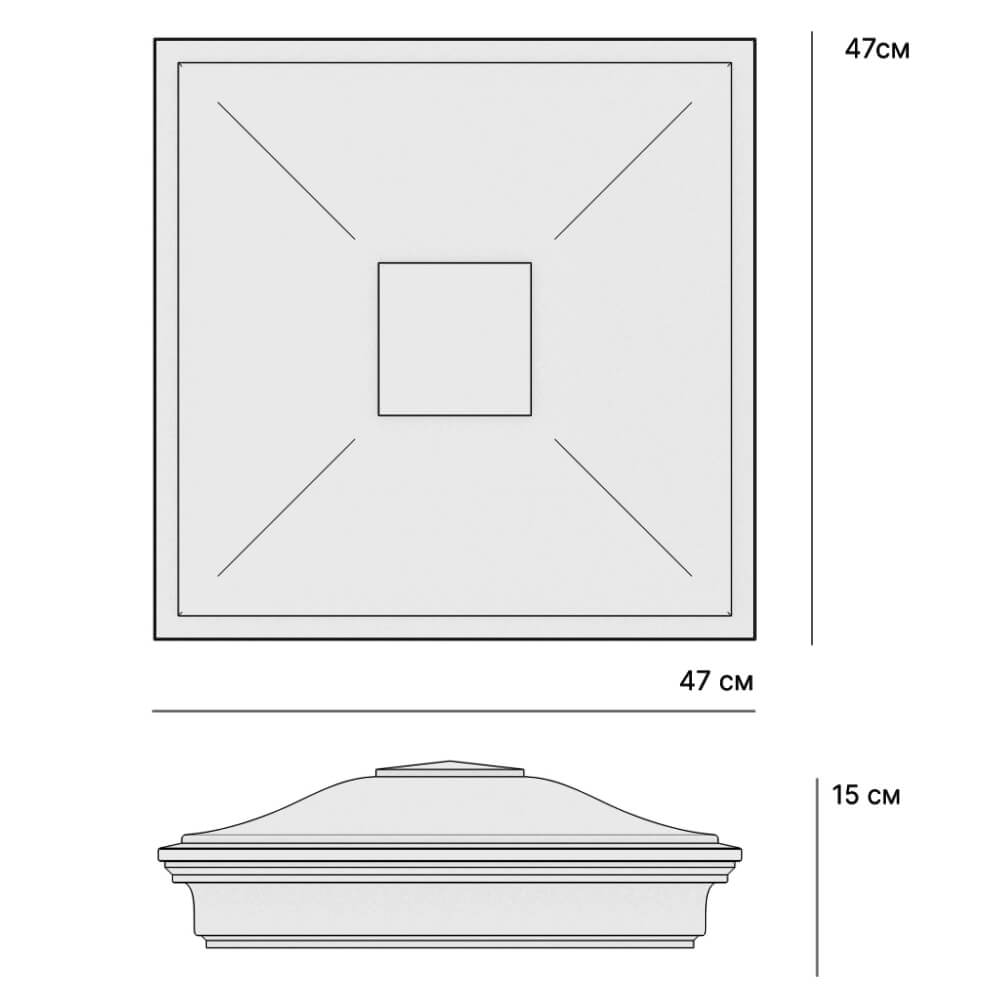 Колпак Zking Монблан Коричневый на столб 1.5х1.5 кирпича (385х385мм) в Шахтах фото