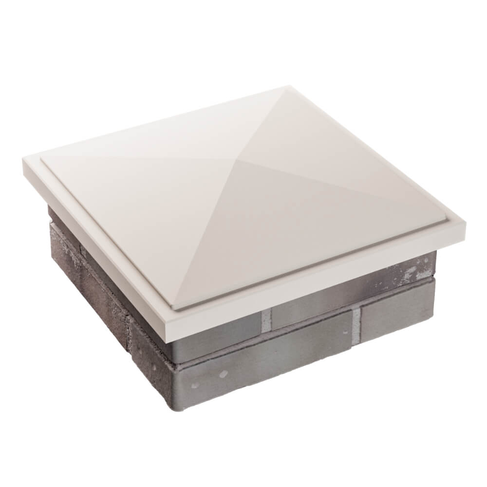 Колпак Zking БонаМоно Бежевый на столб 1.5х1.5 кирпича (385х385, 400х400мм) в Шахтах фото