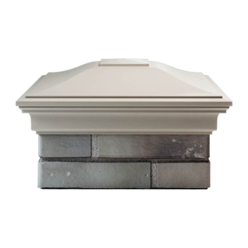 Колпак Zking Монблан Бежевый на столб 1.5х1.5 еврокирпича 0.7НФ (355х355мм) Шахты фото