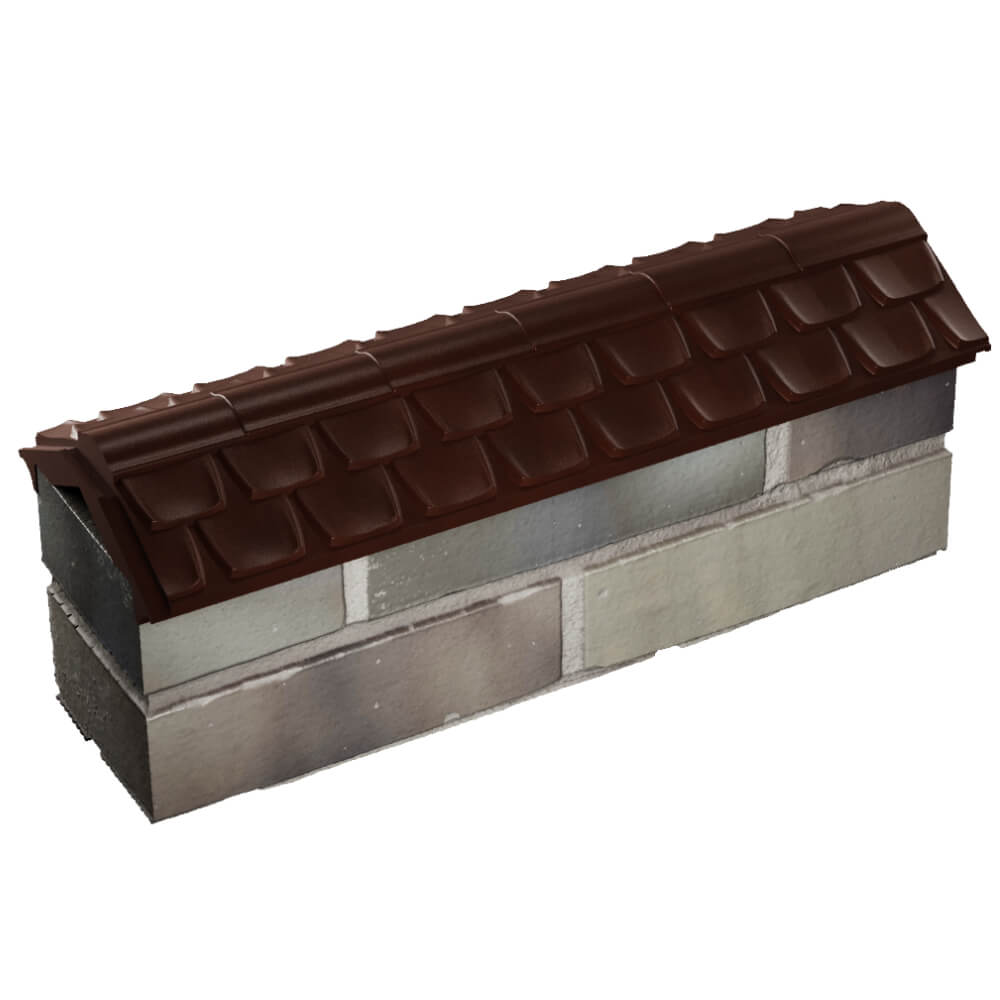 Парапет Zking Эльбрус Коричневый с посадкой на 0.5 кирпича (130мм) в Шахтах фото