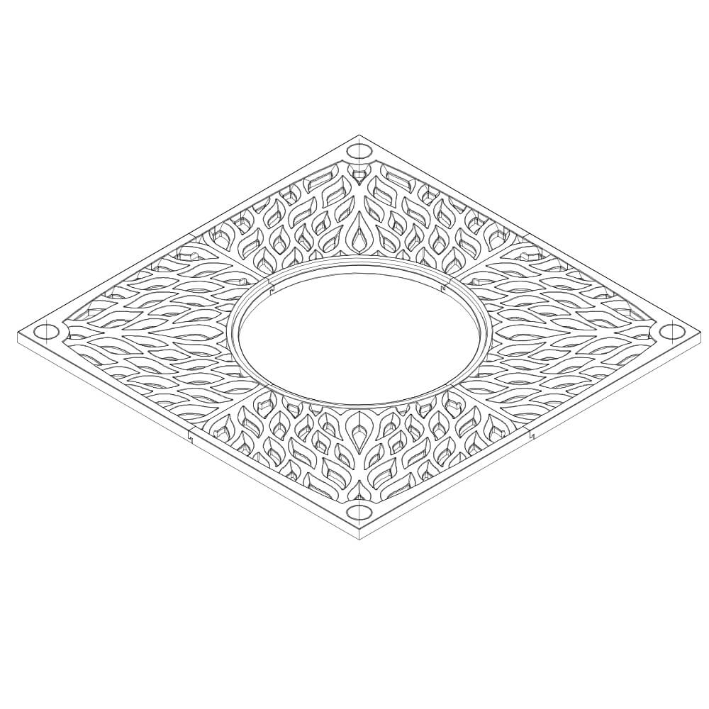 Приствольная решетка для дерева ZKING CRUST 2х2м Черная в Шахтах фото