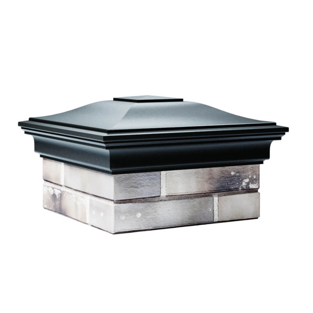 Колпак Zking Монблан Черный на столб 1.5х1.5 еврокирпича 0.7НФ (355х355мм) в Шахтах фото