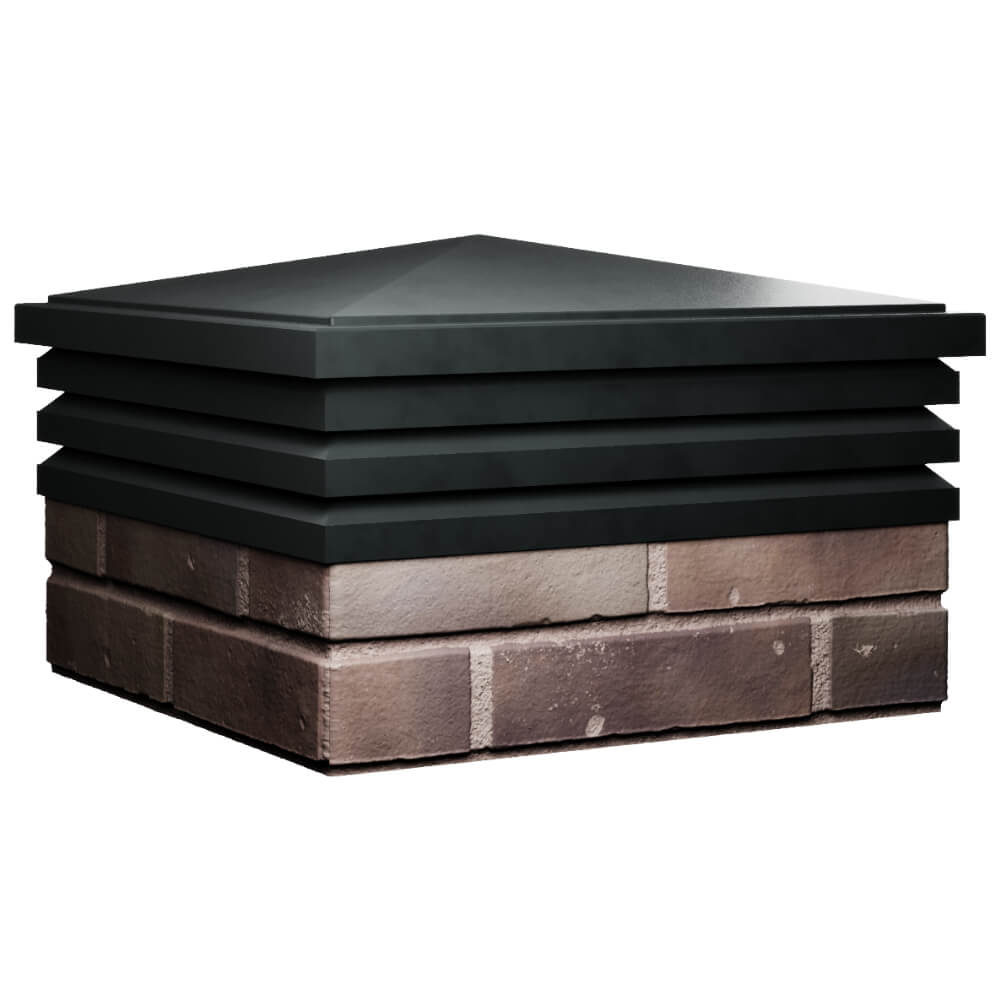 Колпак Zking Бона ХайТек Черный на столб 2х2 кирпича (513х513мм) в Шахтах фото