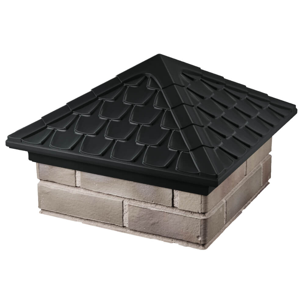 Колпак Zking Эльбрус Черный на столб 1.5х1.5 кирпича (385х385мм) в Шахтах фото