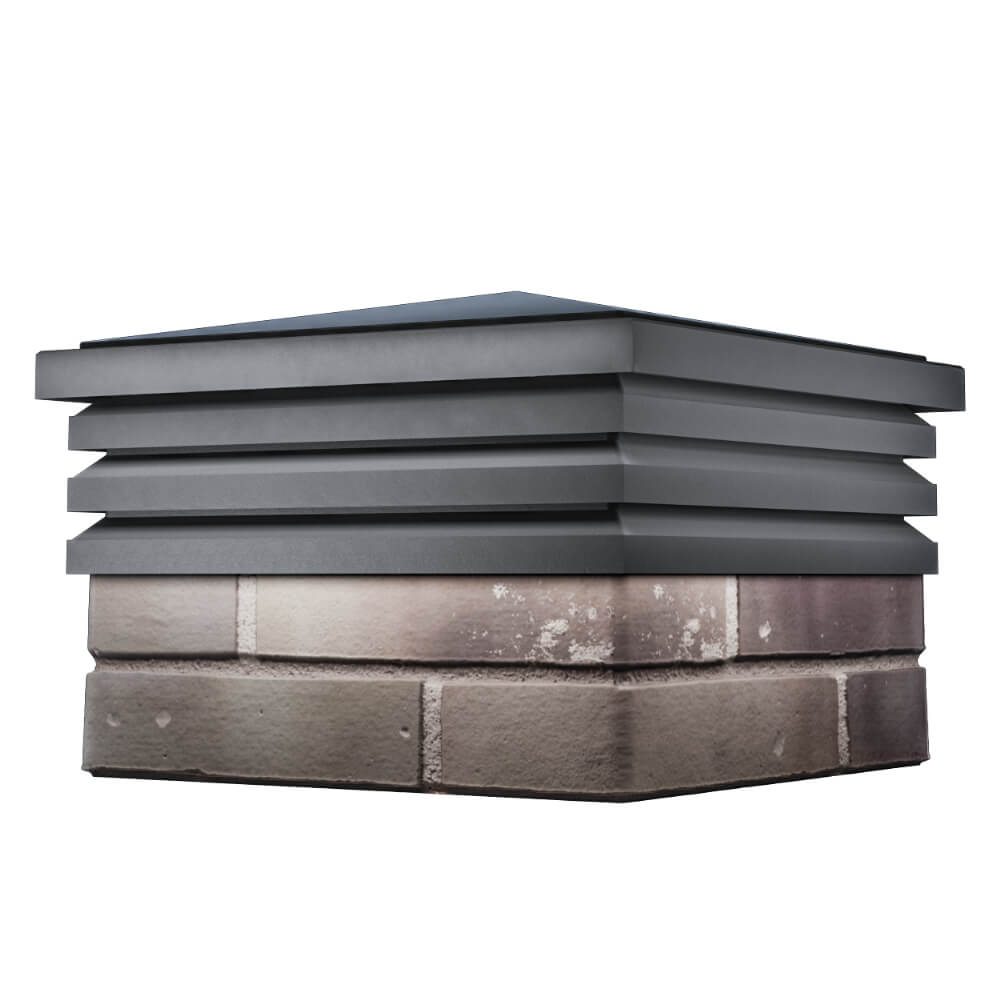 Колпак Zking Бона ХайТек Серый на столб 1.5х1.5 кирпича (385х385мм) в Шахтах фото