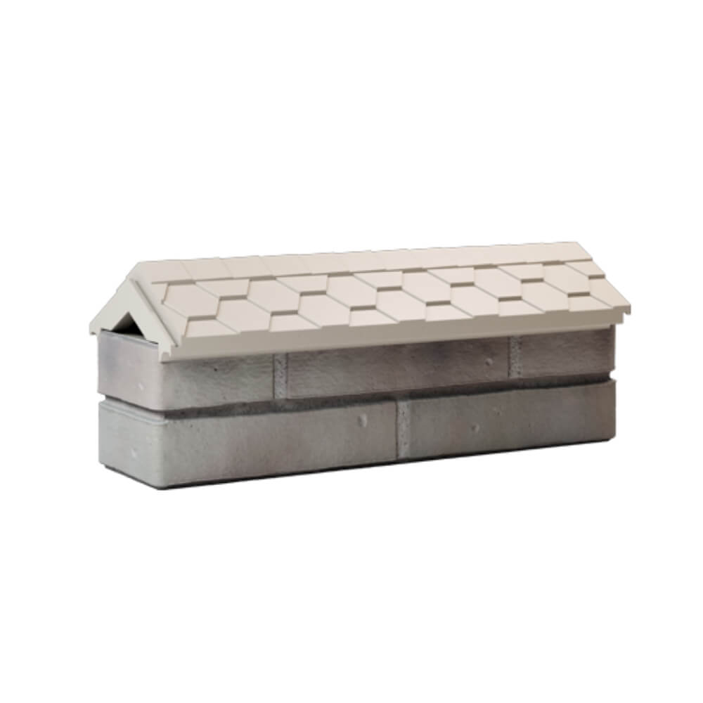 Парапет Zking Эверест Бежевый с посадкой на 0.5 кирпича (130мм) Шахты фото