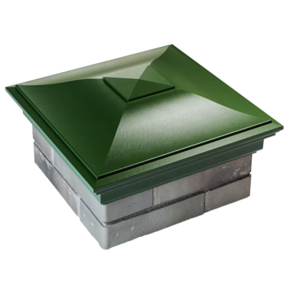 Колпак Zking Монблан Зеленый на столб 1.5х1.5 кирпича (385х385мм) в Шахтах фото