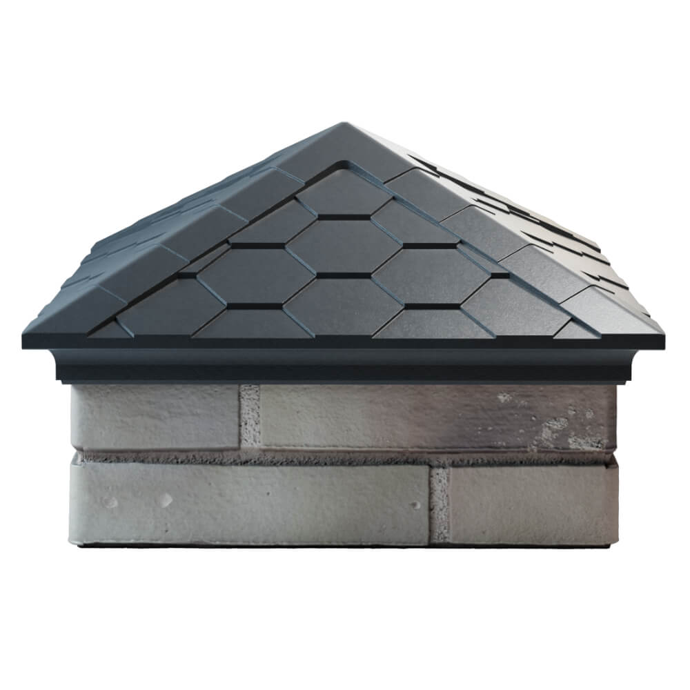 Колпак Zking Эверест Серый на столб 1.5х1.5 кирпича (390х390мм) Шахты фото