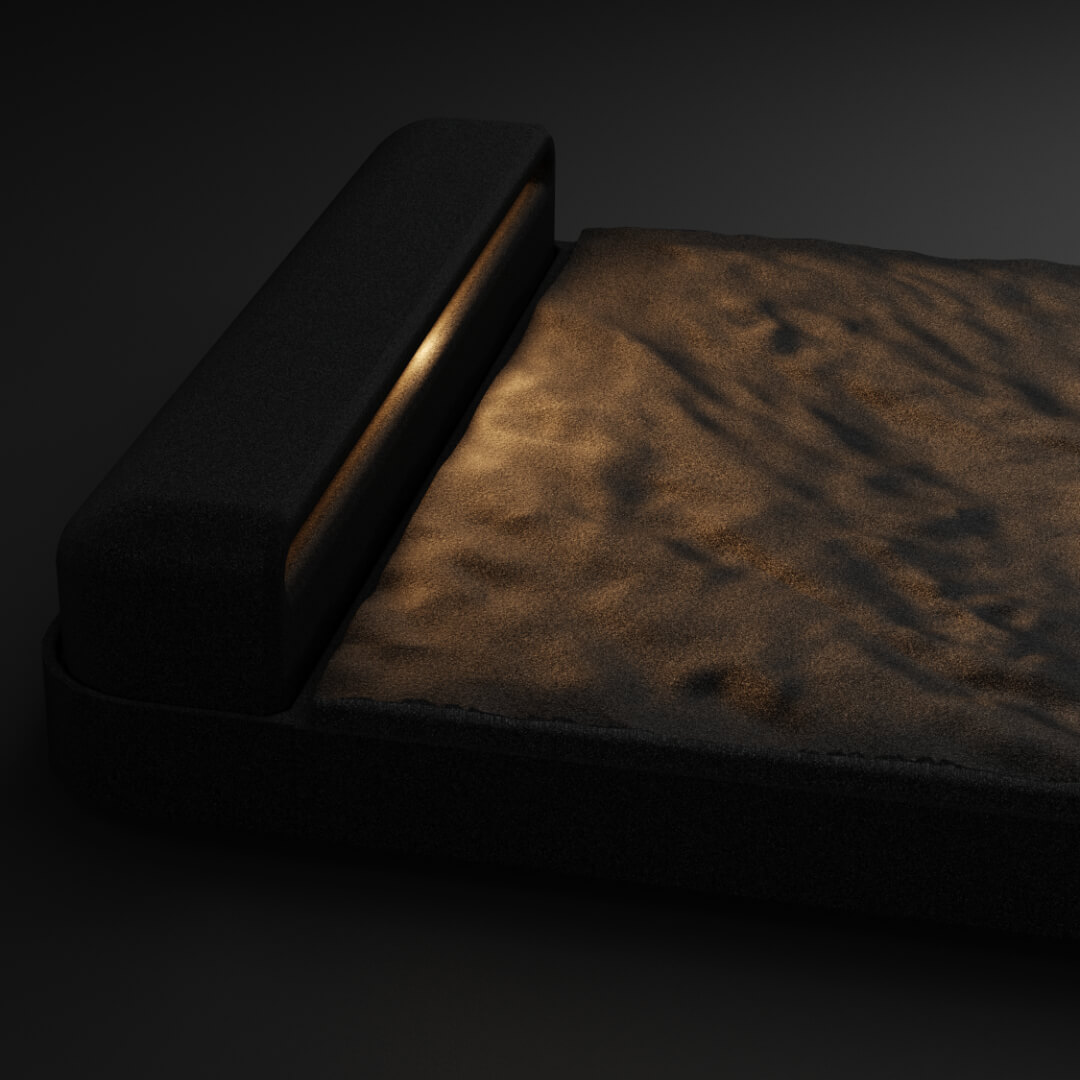 LED Светильник для шаговой плиты STONE Черный Сланец 330х75х98мм Шахты фото