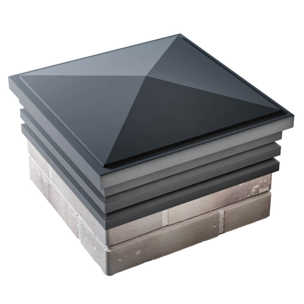 Колпак Zking Бона ХайТек Серый на столб 1.5х1.5 кирпича (385х385мм) в Шахтах фото