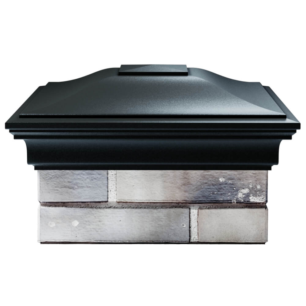 Колпак Zking Монблан Черный на столб 1.5х1.5 кирпича (385х385мм) Шахты фото