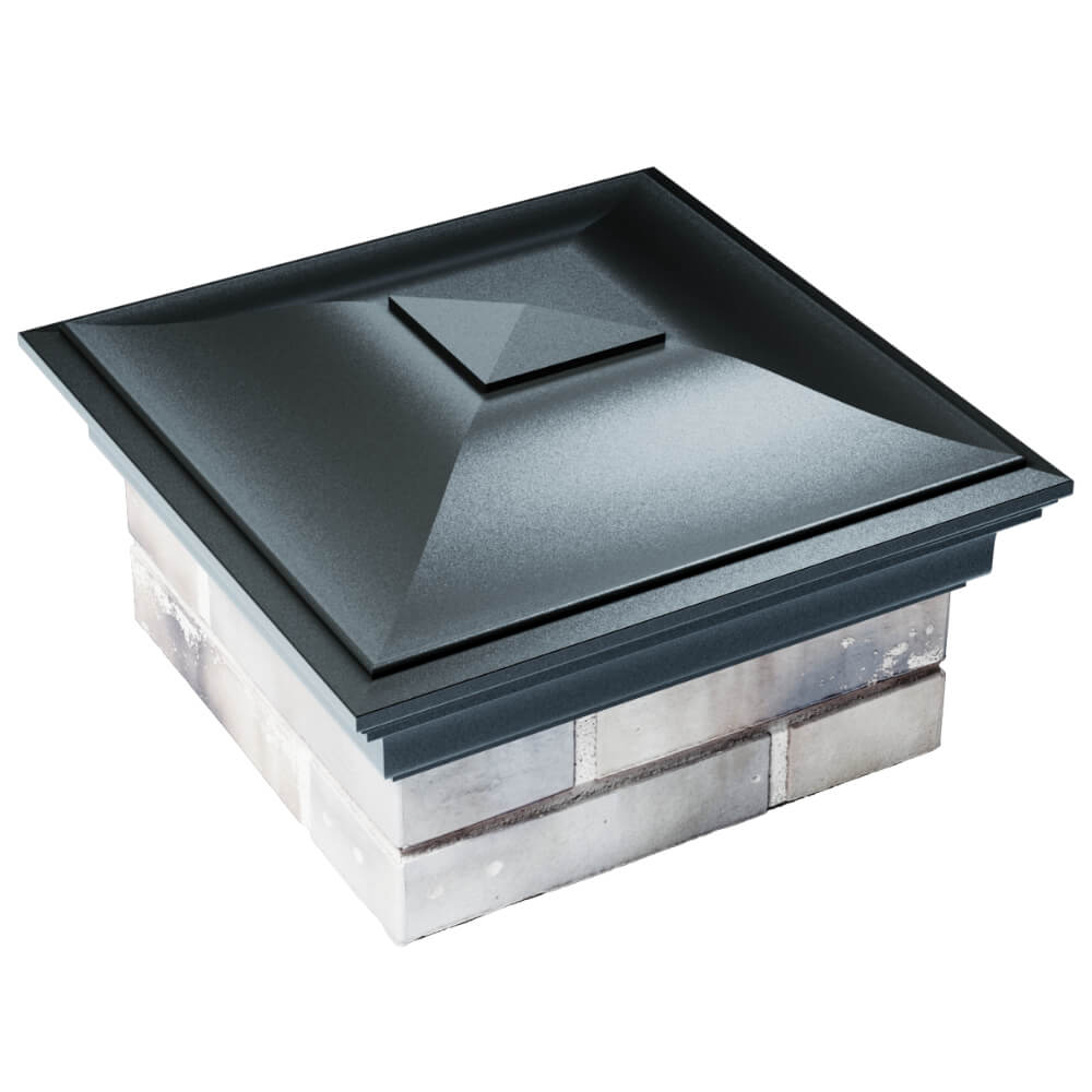 Колпак Zking Монблан Черный на столб 1.5х1.5 кирпича (385х385мм) в Шахтах фото