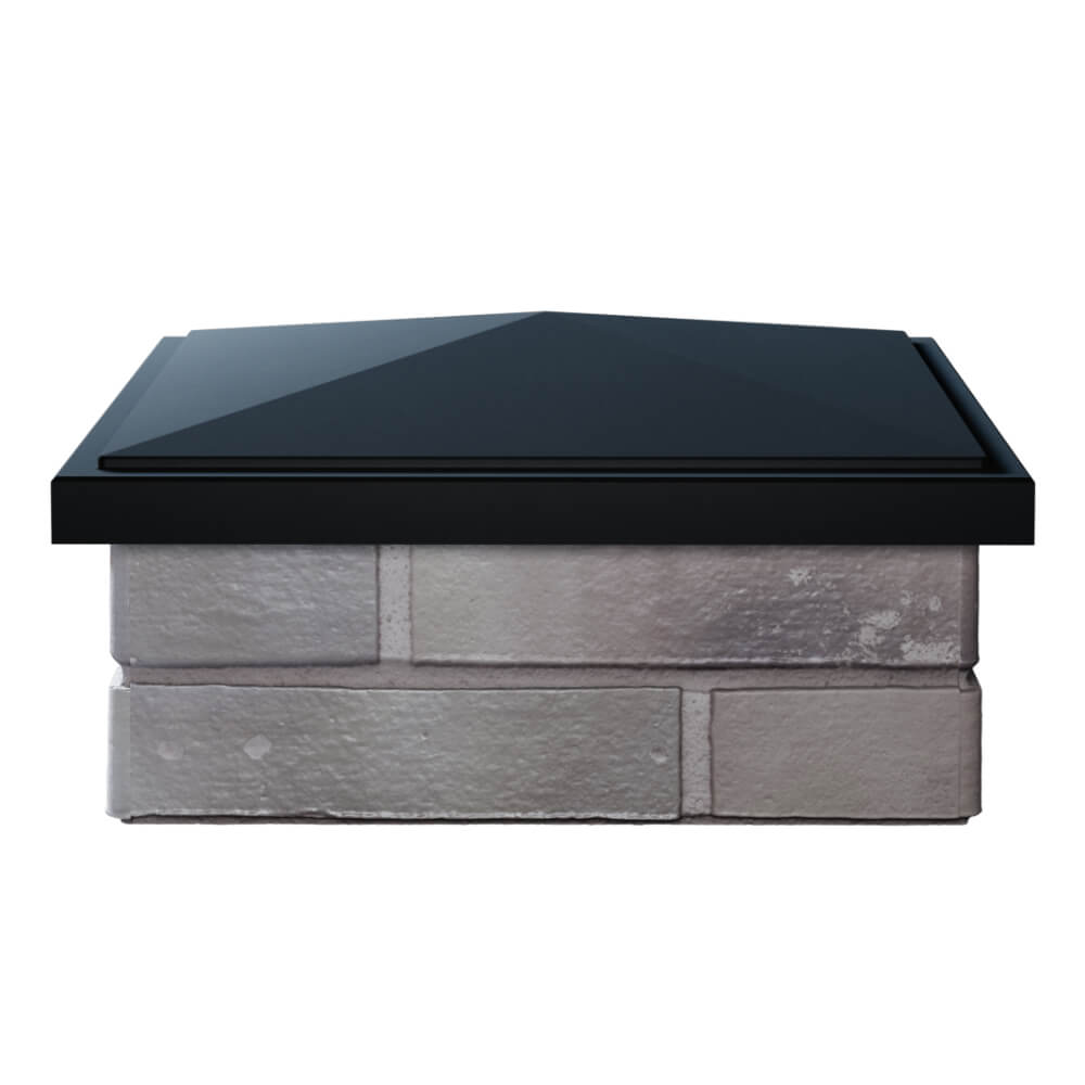 Колпак Zking БонаМоно Черный на столб 1.5х1.5 кирпича (385х385, 400х400мм) Шахты фото