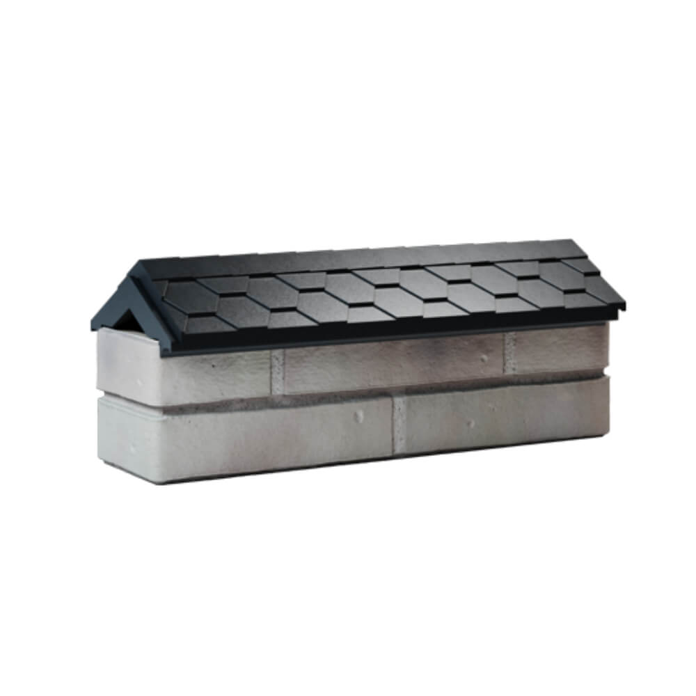 Парапет Zking Эверест Черный с посадкой на 0.5 кирпича (130мм) Шахты фото