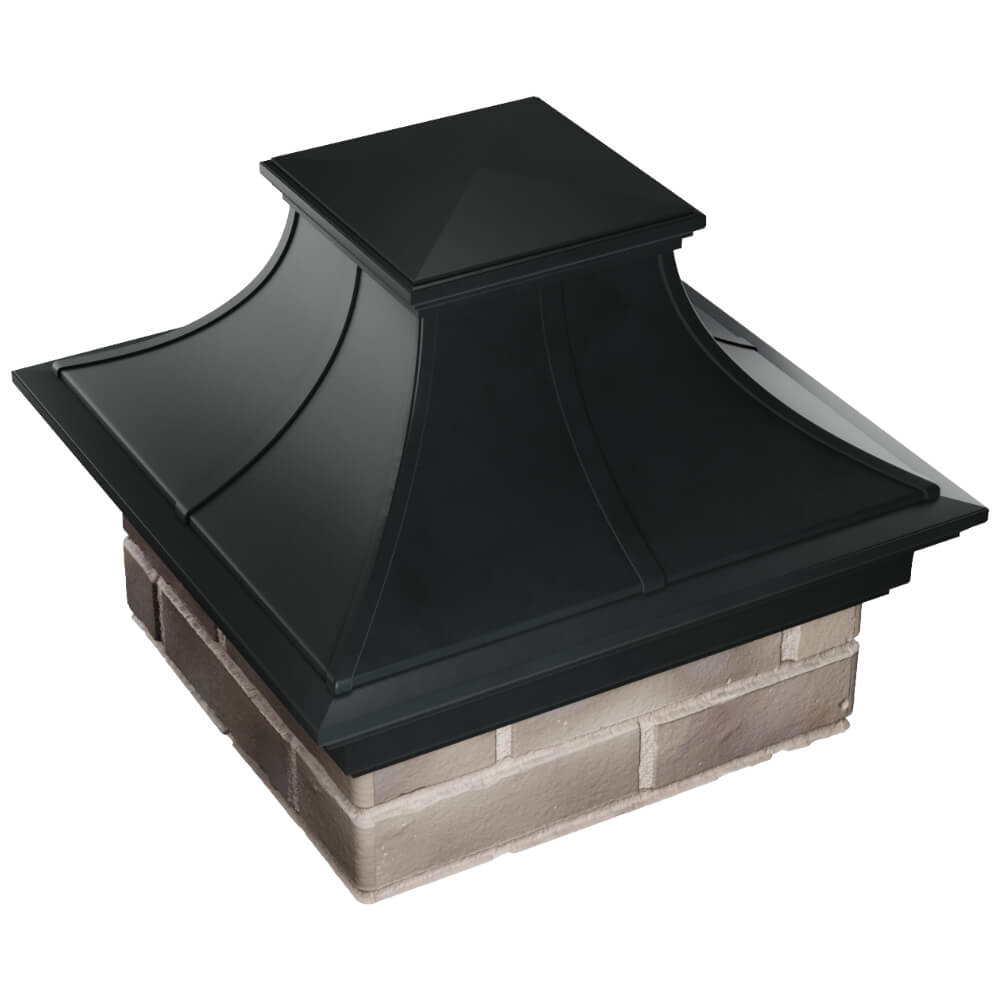 Колпак Zking Монблан Премиум Черный на столб 1.5х1.5 кирпича (385х385мм) в Шахтах фото