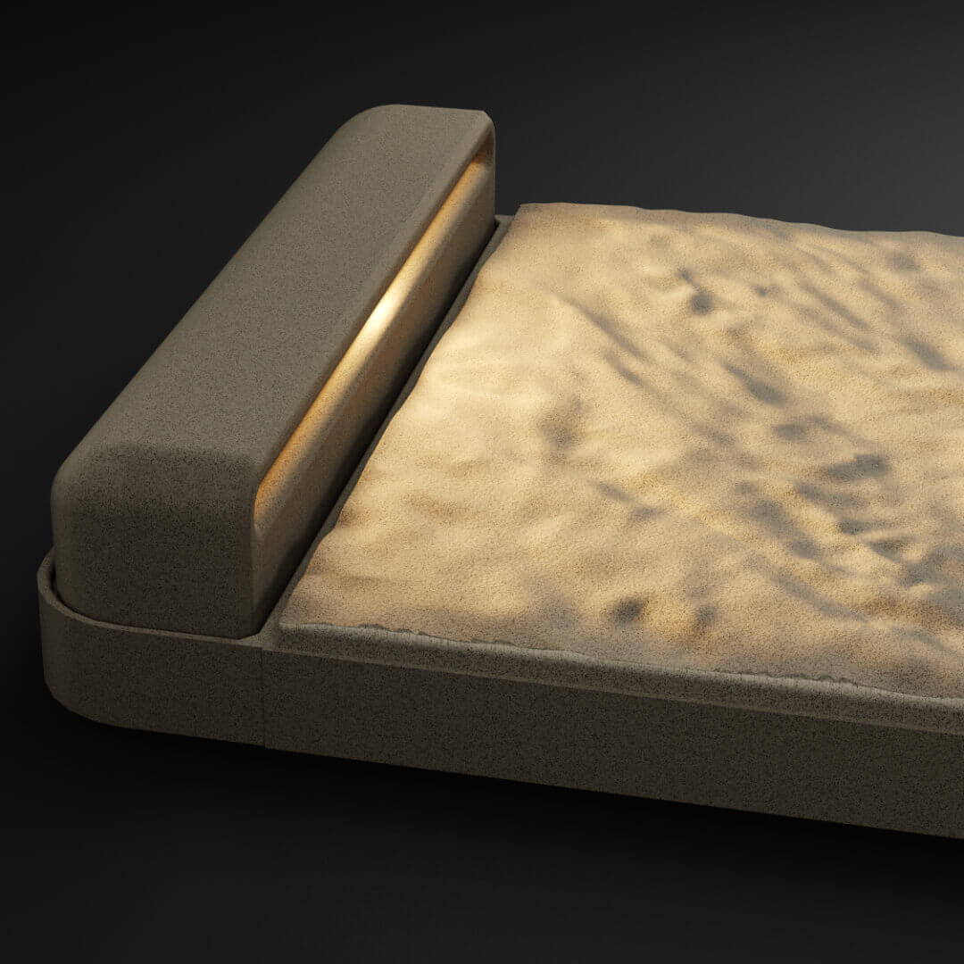 LED Светильник для шаговой плиты STONE Светлая Галька 330х75х98мм Шахты фото