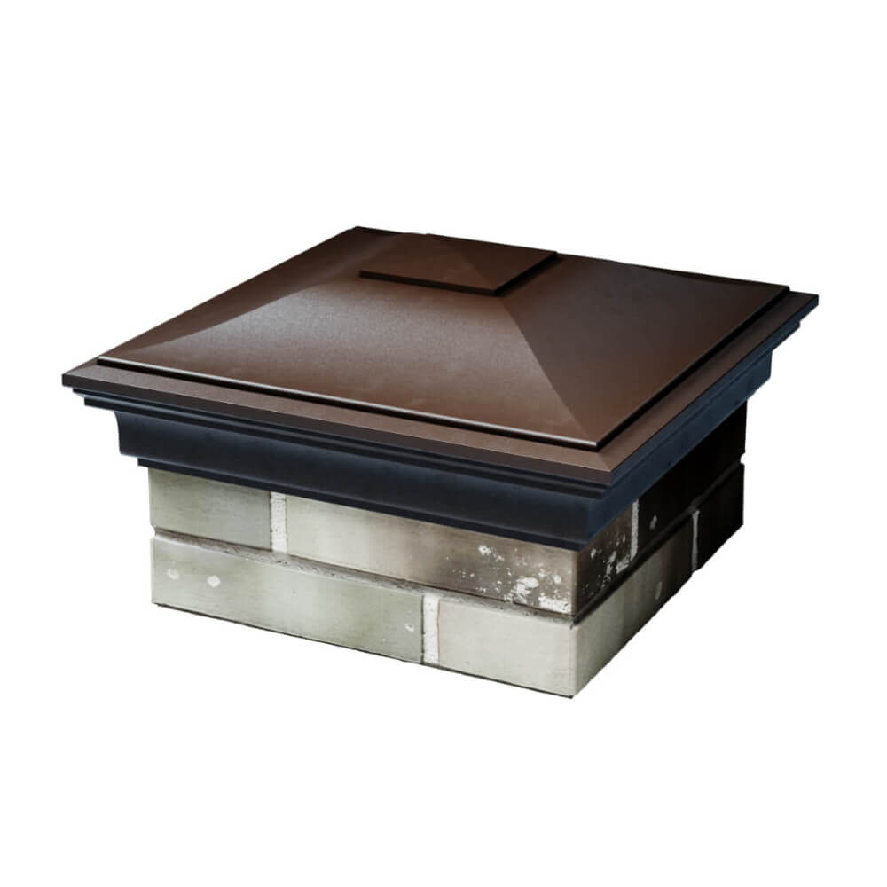 Колпак Zking Монблан Коричневый на столб 1.5х1.5 еврокирпича 0.7НФ (355х355мм) в Шахтах фото