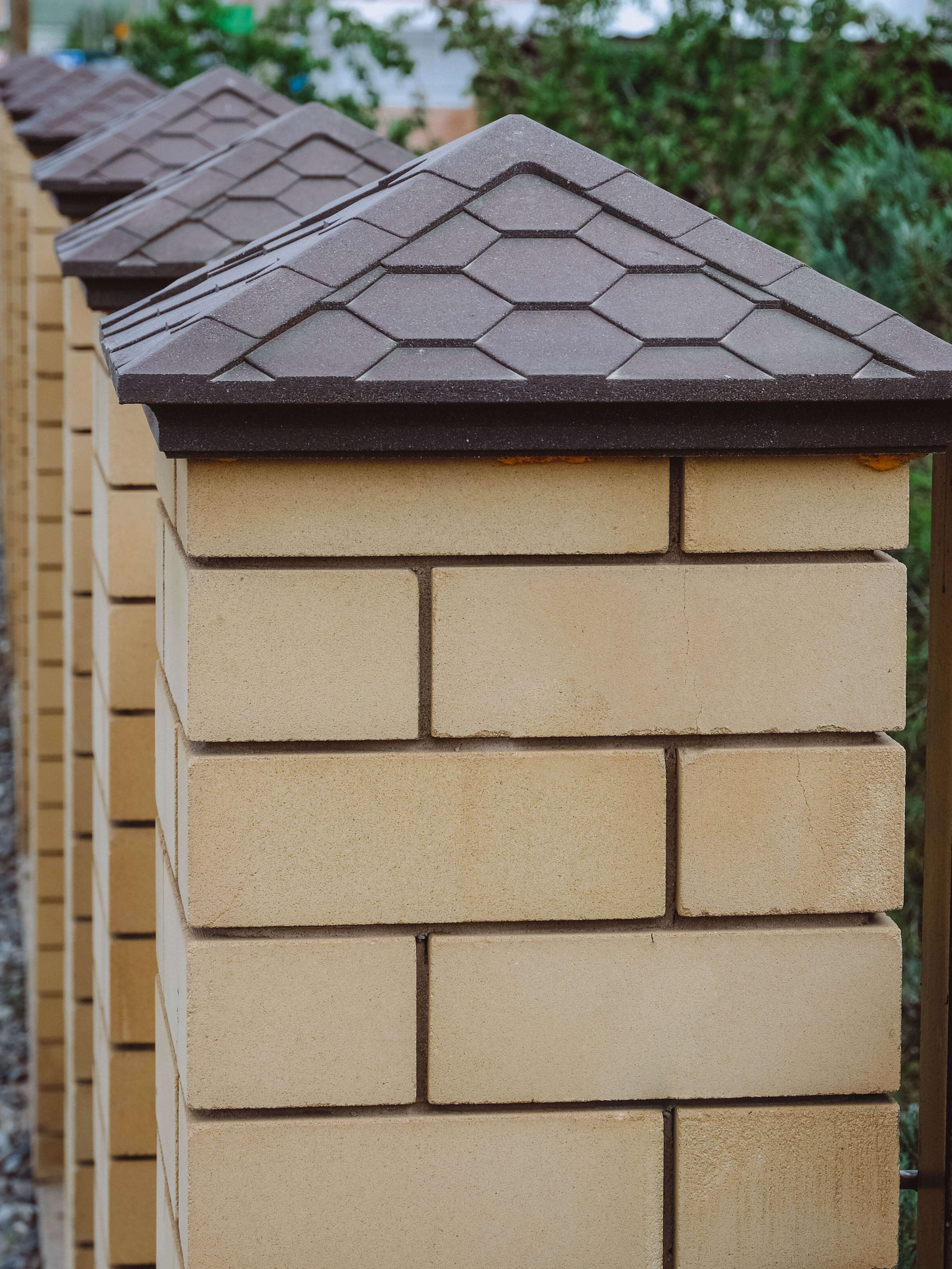 Колпак Zking Эверест Коричневый на столб 1.5х1.5 кирпича (390х390мм) в Шахтах фото