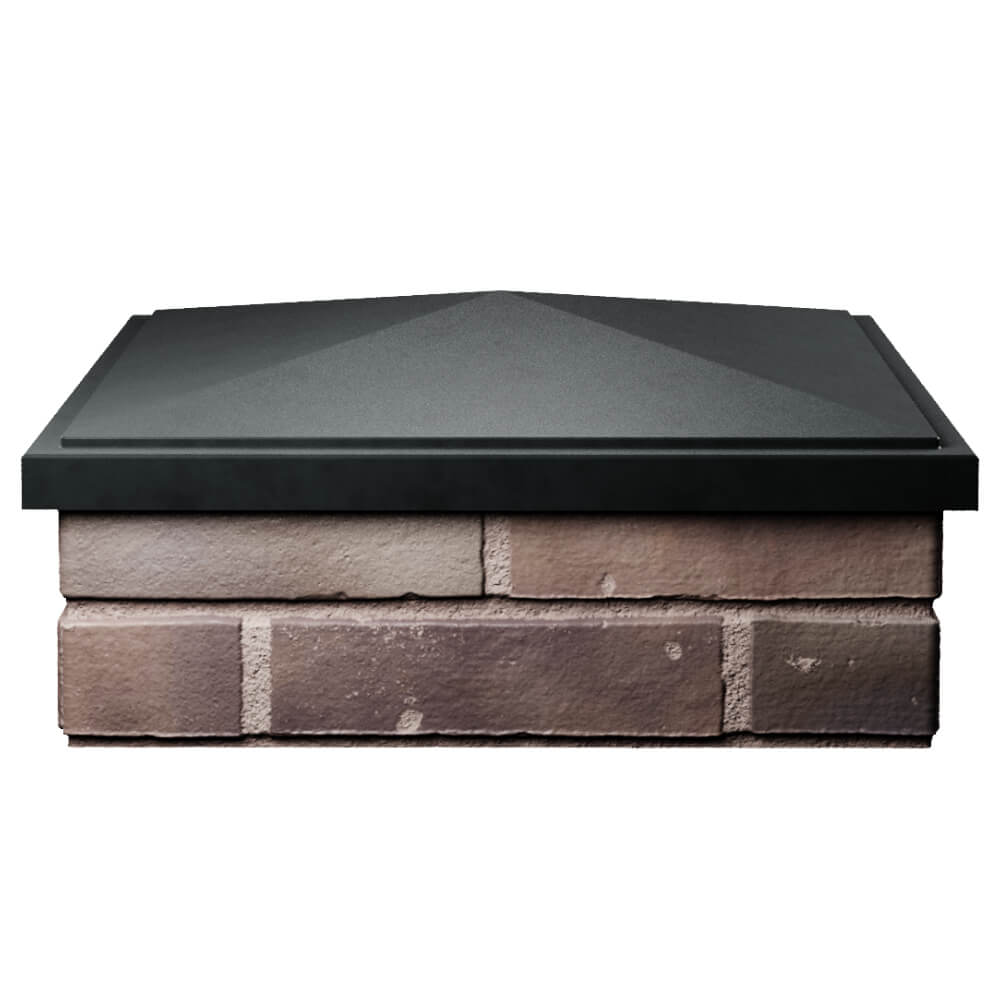 Колпак Zking БонаМоно Черный на столб 2х2 кирпича (515х515, 530х530мм) Шахты фото