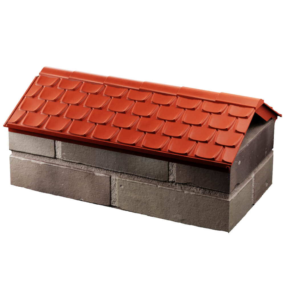 Парапет Zking Эльбрус Красный с посадкой на 1 кирпич (255мм) в Шахтах фото