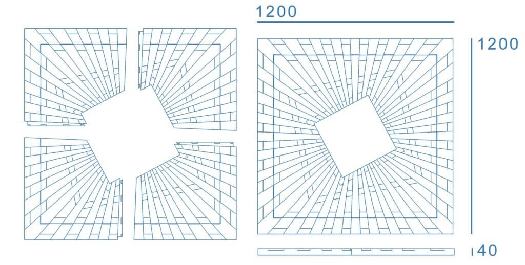 Приствольная решетка для дерева ZKING ATMOSPHERE 1.2х1.2м Красная в Шахтах фото