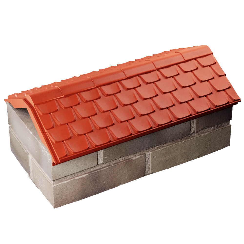 Парапет Zking Эльбрус Красный с посадкой на 1 кирпич (255мм) в Шахтах фото