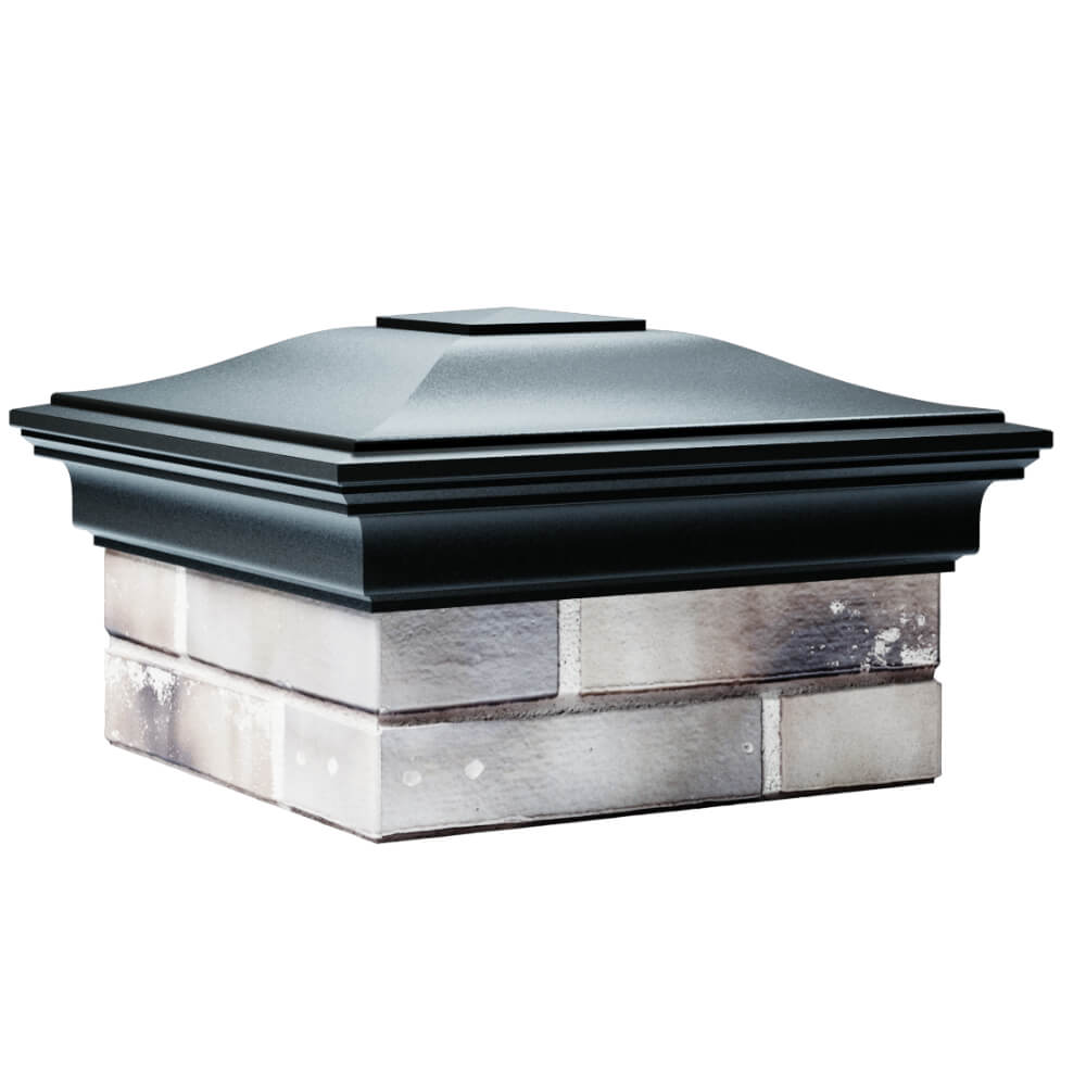 Колпак Zking Монблан Черный на столб 1.5х1.5 кирпича (385х385мм) в Шахтах фото