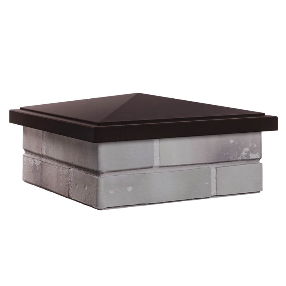 Колпак Zking БонаМоно Коричневый на столб 1.5х1.5 кирпича (385х385, 400х400мм) в Шахтах фото