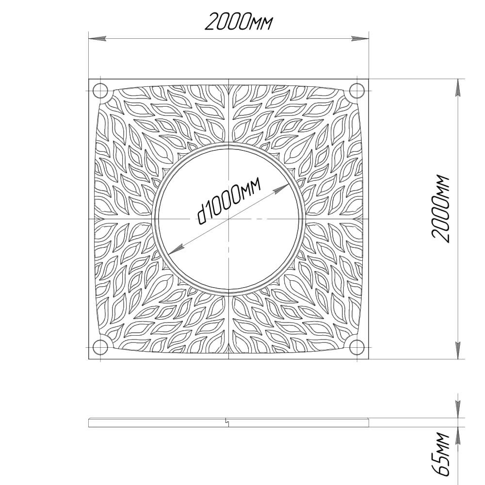 Приствольная решетка для дерева ZKING CRUST 2х2м Черная в Шахтах фото