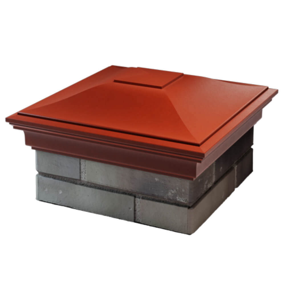 Колпак Zking Монблан Красный на столб 1.5х1.5 кирпича (385х385мм) в Шахтах фото