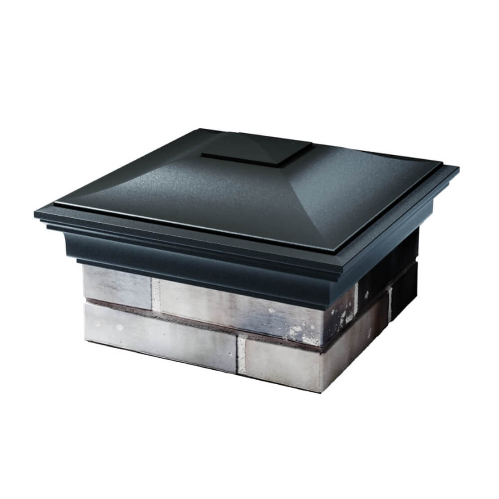 Колпак Zking Монблан Черный на столб 1.5х1.5 еврокирпича 0.7НФ (355х355мм) в Шахтах фото