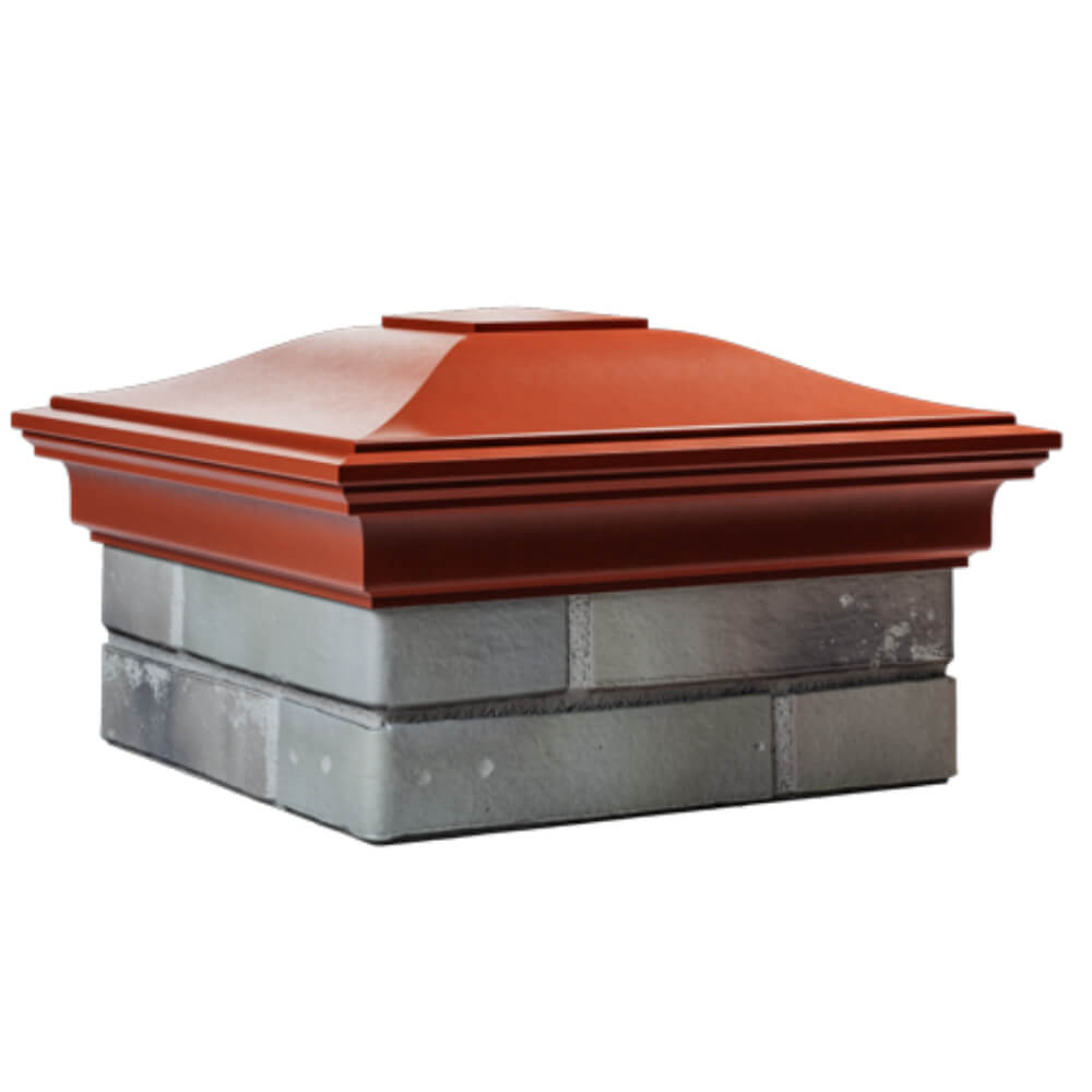 Колпак Zking Монблан Красный на столб 1.5х1.5 кирпича (385х385мм) в Шахтах фото