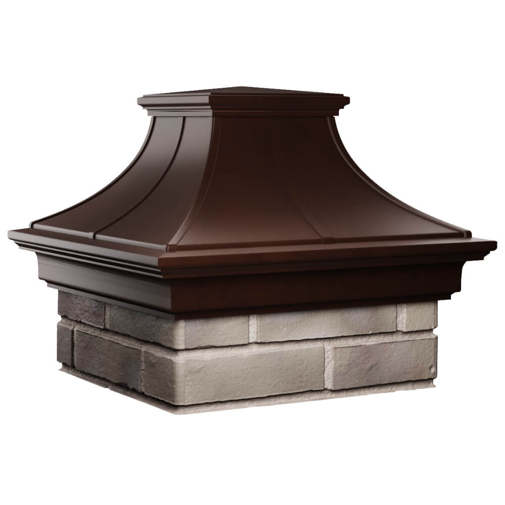 Колпак Zking Монблан Премиум Коричневый на столб 1.5х1.5 кирпича (385х385мм) в Шахтах фото