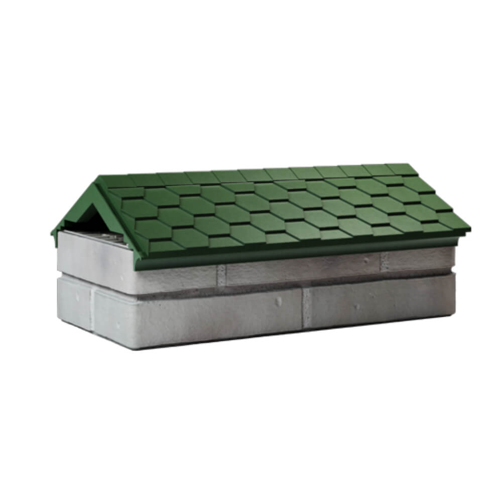 Парапет Zking Эверест Зеленый с посадкой на 1 кирпич (200/225/255мм) Шахты фото